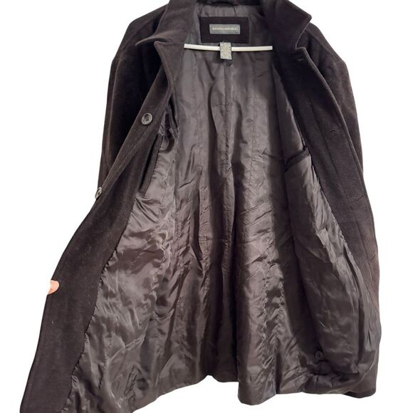 Banana Republic Men's Size XL Wool Cashmere Blend Over Coat Mid Length Button - Picture 6 of 12